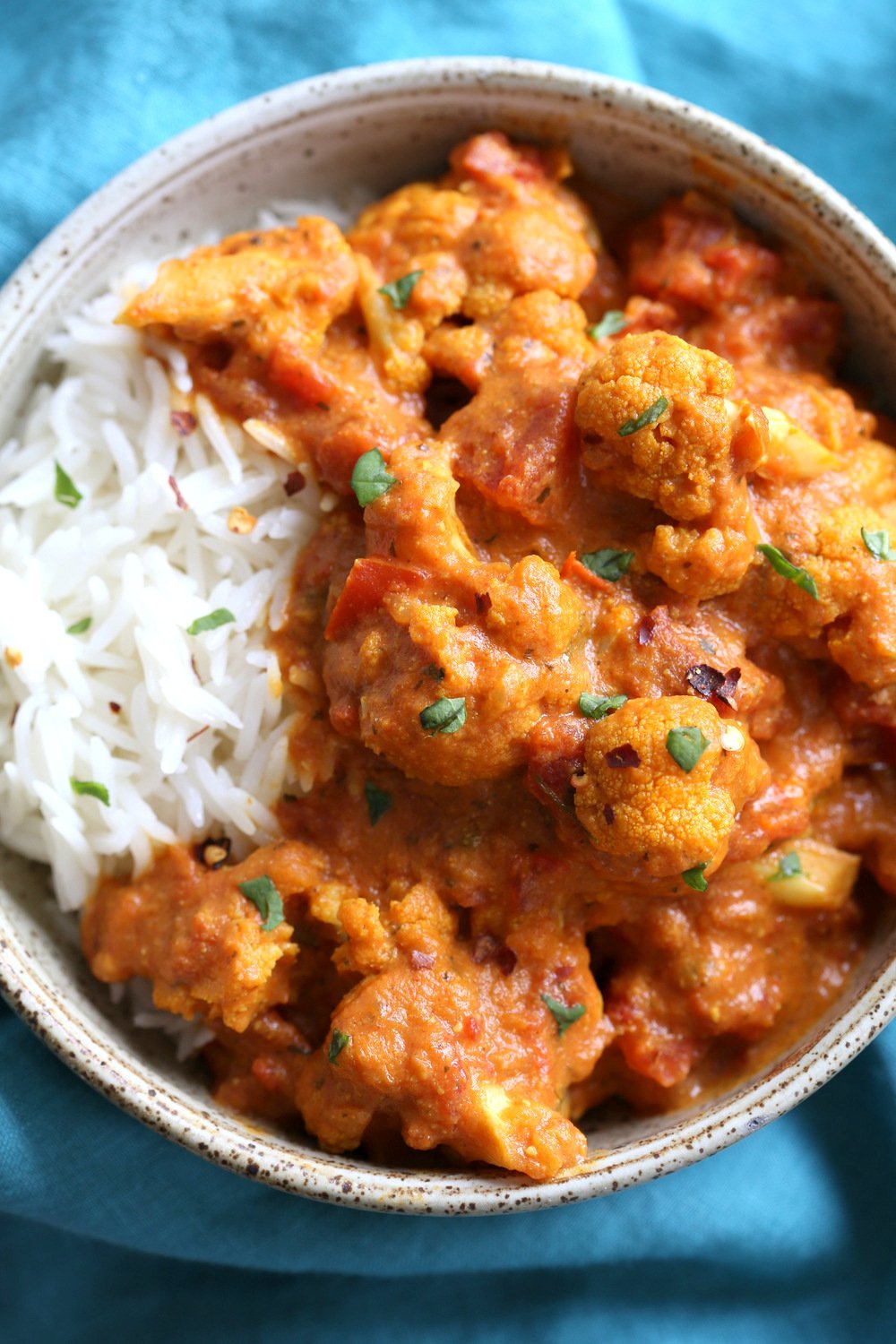 Vegan Cauliflower Tikka Masala with Instant Pot Tikka Masala Sauce. Flavorful Weekday Dinner. #Veganricha #vegan #recipe #Glutenfree #Soyfree #Nutfree option