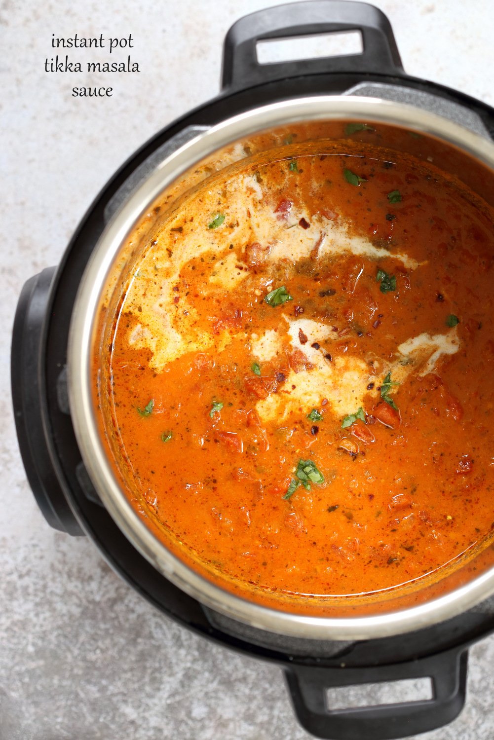 Instant Pot Tikka Masala - #Vegan Tikka Masala Sauce Recipe. Made in a Pressure Cooker. Saucepan option. Freezer Friendly Add veggies, tofu, chickpeas, vegan chickin subs. #Glutenfree #Soyfree #Nutfree #recipe #VeganRicha