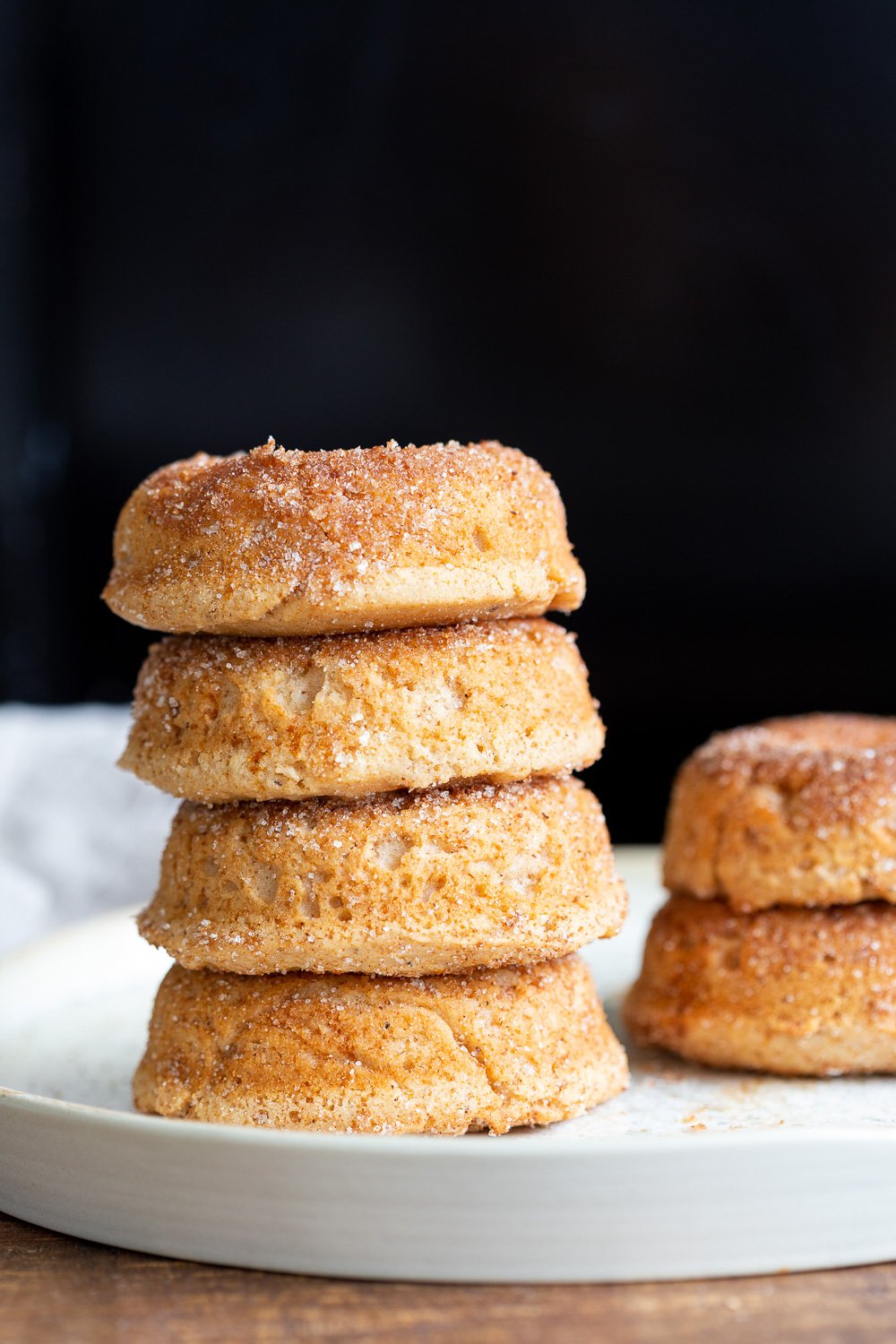 Baked Apple Cider Donuts. These Cider donuts have amazing spiced flavor with concentrated cider. Perfect for fall. #Vegan #Soyfree #Recipe.