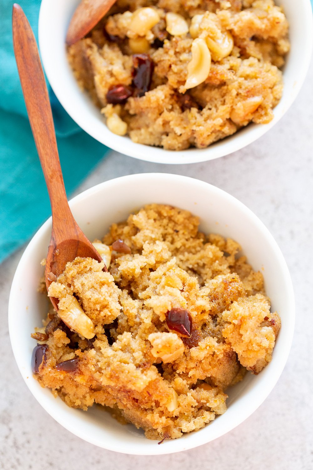 Instant Pot Sooji Halwa - Rava Kesari / Sheera. Vegan Indian Spoon Fudge. Add pineapple or bananas for Pienapple or Banana Sheera. Can be nutfree, glutenfree #veganricha #vegan #indian #soojihalwa