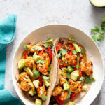 Sheet Pan Fajitas. Tacos with Fajita Veggies with Chipotle Fajita Sauce. #Vegan #Glutenfree #Soyfree Nutfree #Recipe #VeganRicha