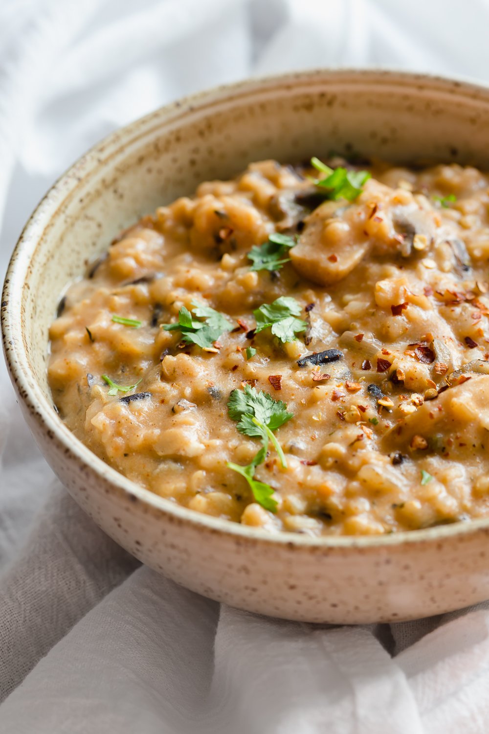 Vegan Wild Rice Mushroom Soup made in a Pressure Cooker. Instant Pot Mushroom soup. Creamy 1 Pot Winter meal. #VeganRicha #Vegan #Glutenfree #Soyfree #Recipe