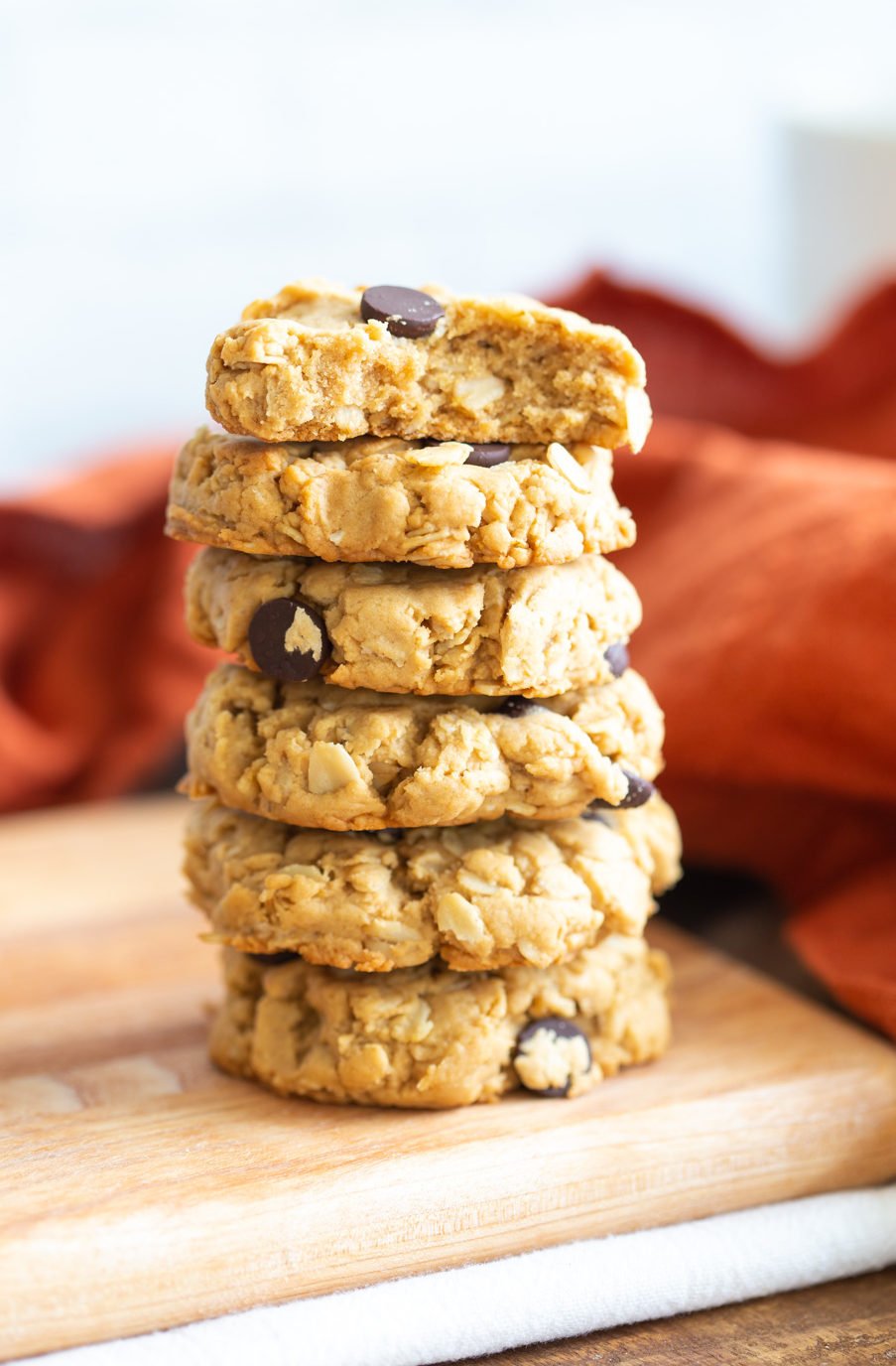 These Vegan Peanut Butter Oatmeal Chocolate Chip Cookies are melt in your mouth, delicious and hearty cookies. They need 1 Bowl, just 8 Ingredients and are ready within 30 Minutes. #Vegan #Soyfree #Recipe #oilfree #refinedsugarfree #Glutenfreeoption #VeganRicha #peanutbutteroatmealchocolatechipcookie #veganpeanutbutteratmealcookie