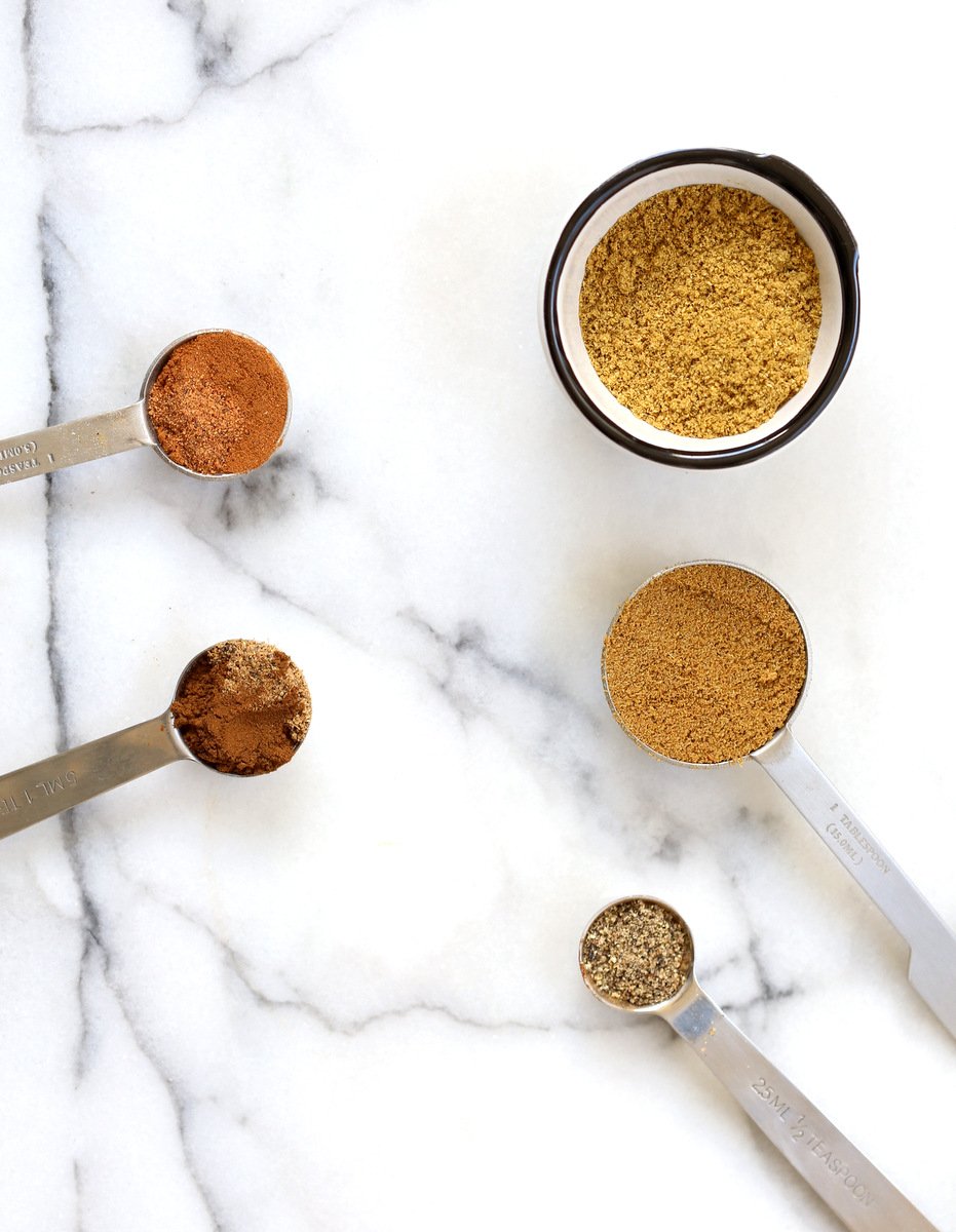This quick Garam Masala spice blend takes 2 mins to make at home with everyday spices. Use it in Indian dishes, with roasted veggies, in soups, stews, cookies and more #VeganRicha