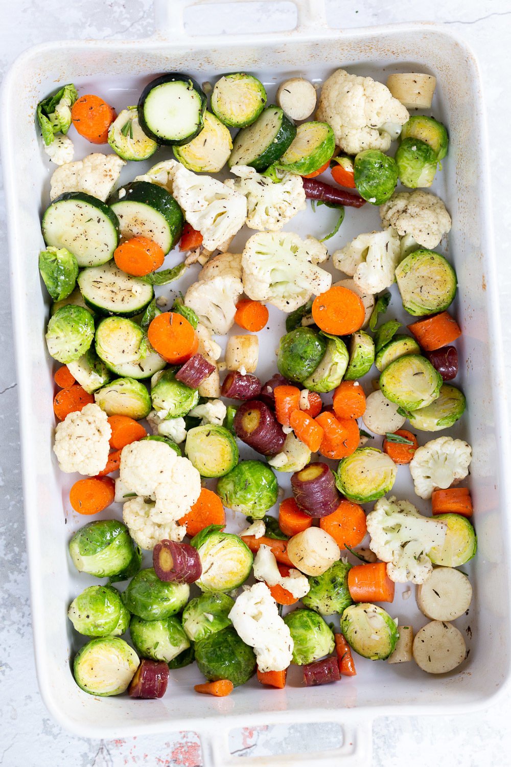 Roasted Brussels Sprouts and Cauliflower with fresh herbs and black pepper. Roasted Veggies Bowl.#Vegan #Glutenfree Nutfree Soyfree #Recipe #VeganRicha
