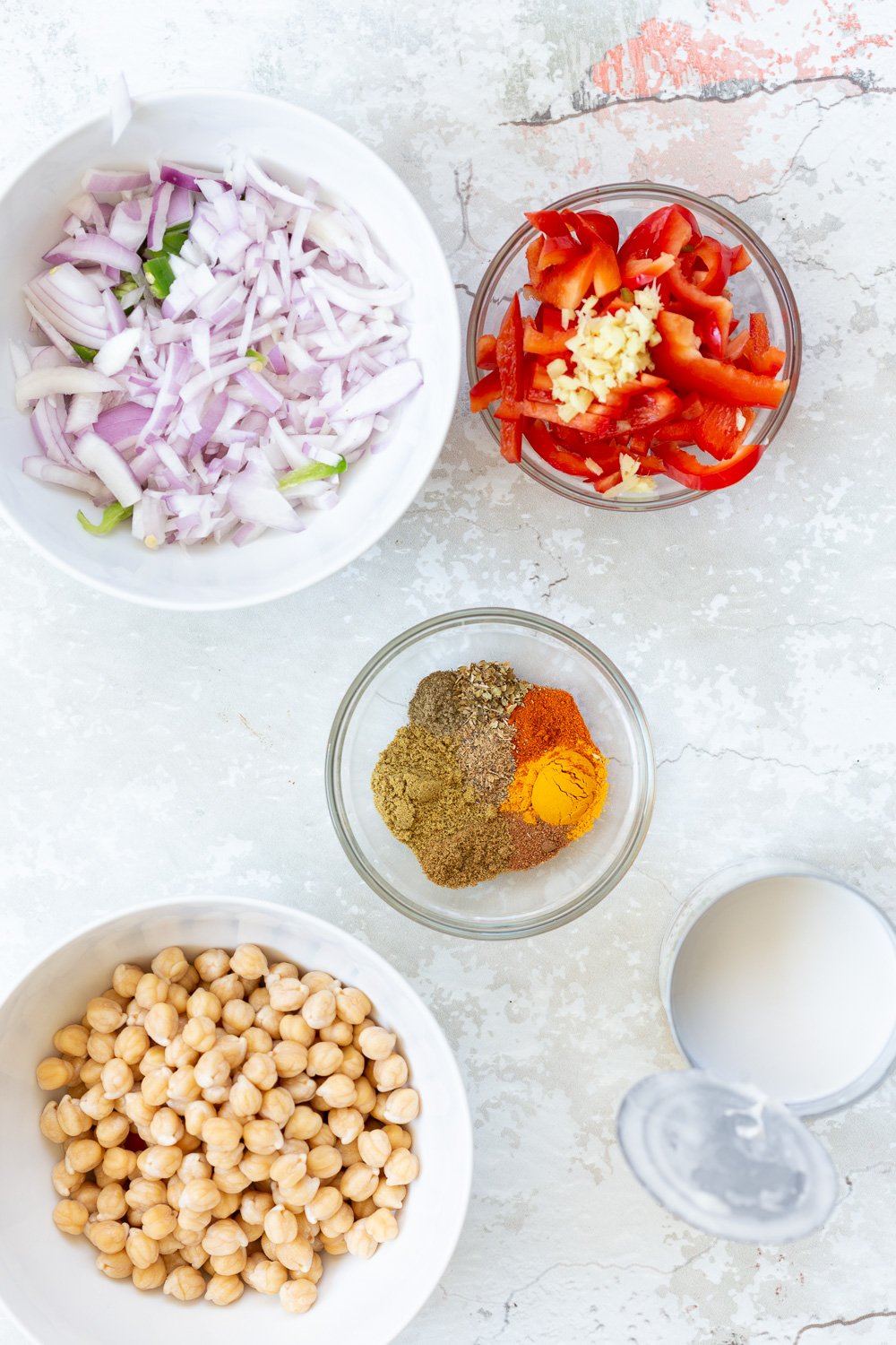 Chickpea Coconut Curry - Instant Pot or Saucepan. This 1 Pot Coconut Chickpea Curry is flavorful and Easy. Add other veggies like sweet potato, squash. #Vegan #Glutenfree #Nutfree #Soyfree #Recipe #Chickpeacoconutcurry #veganricha.