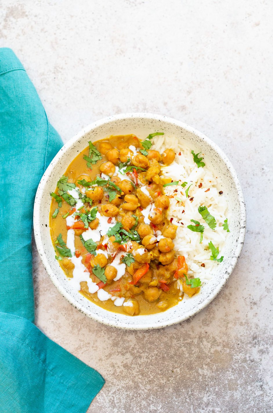 Chickpea Coconut Curry - Instant Pot or Saucepan. This 1 Pot Coconut Chickpea Curry is flavorful and Easy. Add other veggies like sweet potato, squash. #Vegan #Glutenfree #Nutfree #Soyfree #Recipe #Chickpeacoconutcurry #veganricha.