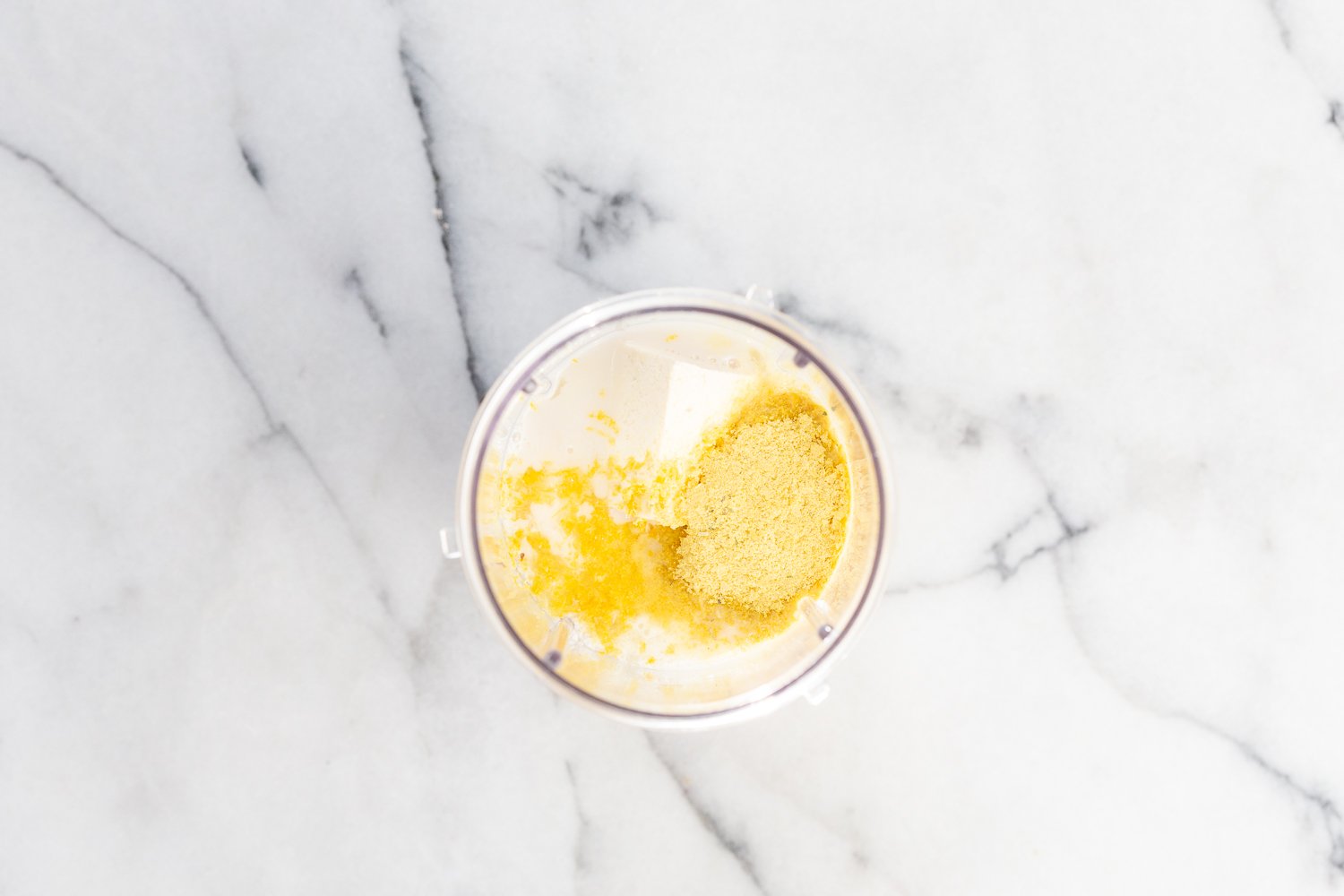 Blended Lemon Cream Sauce for our Vegan Lemon Asparagus Pasta