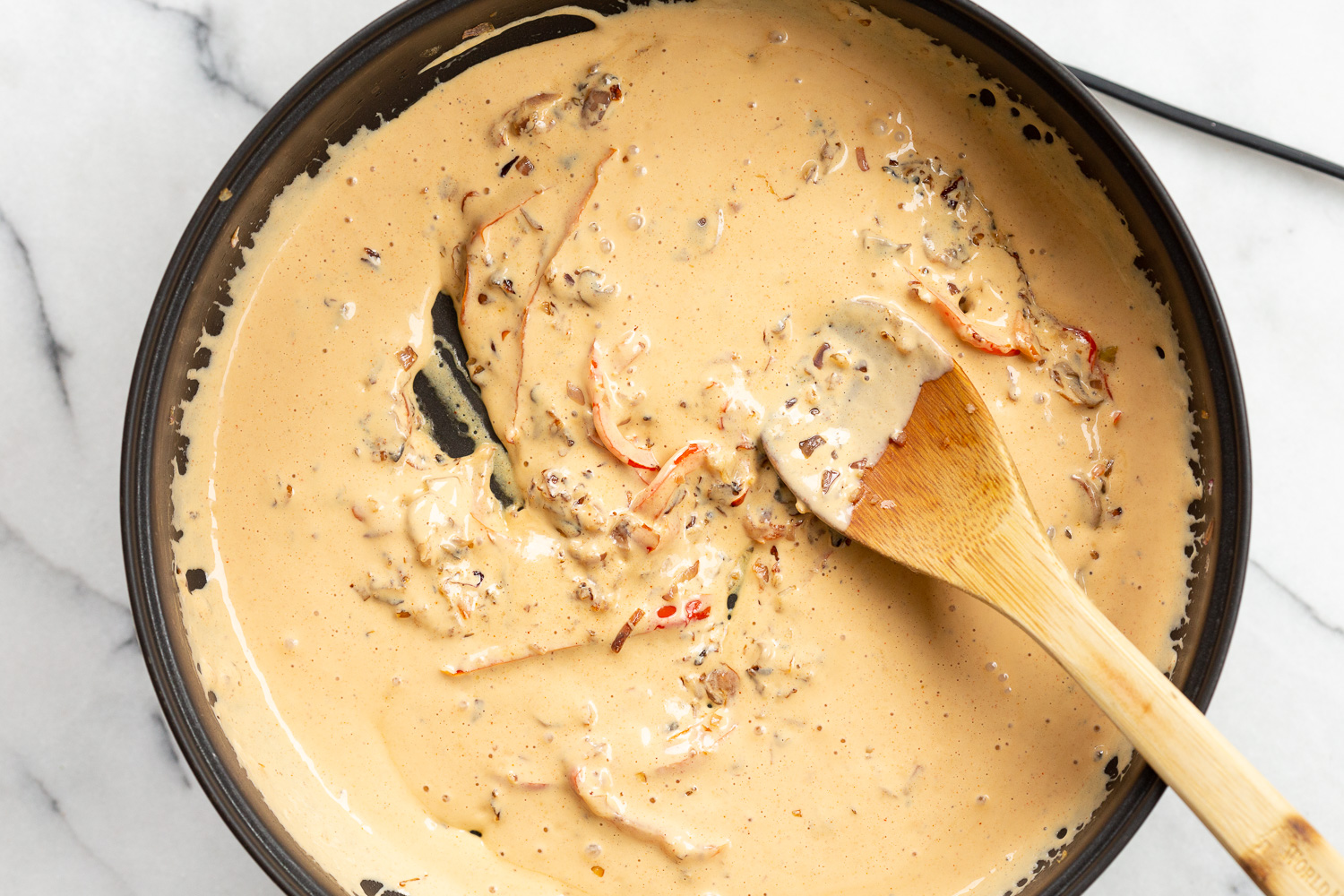 Our Creamy Cajun Pasta Sauce in a skillet