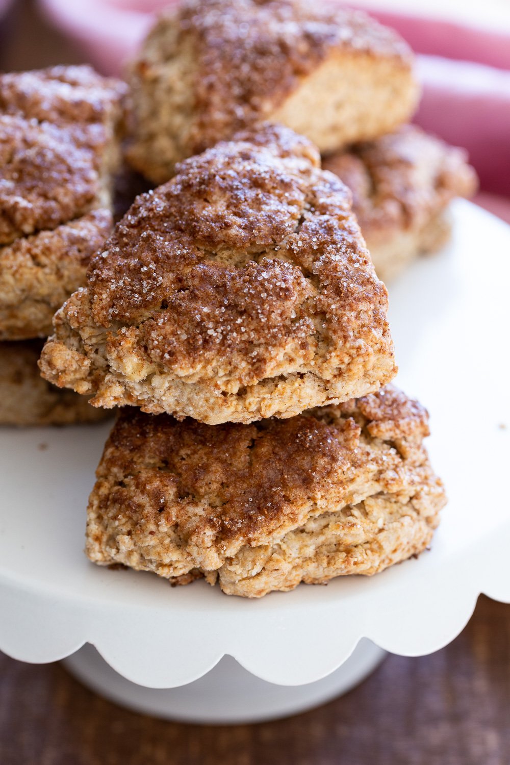 These Vegan Churro Scones need just 1 Bowl, 8 Ingredients and have No Added Oil! Crisp Vegan Cinnamon Scones for breakfast or Dessert. #Vegan #scones #Churroscones #Veganscones #VeganRicha #Nutfree option