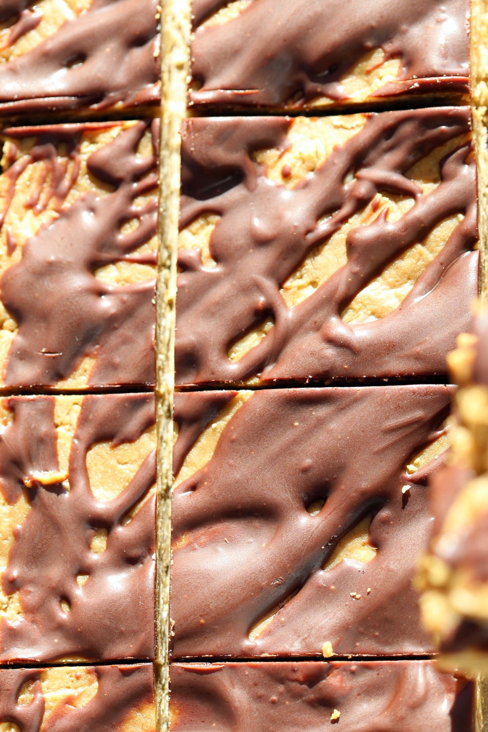No Bake Sunbutter Granola Bars , sliced and ready to eat