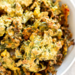 Kale Pakora, in a white bowl