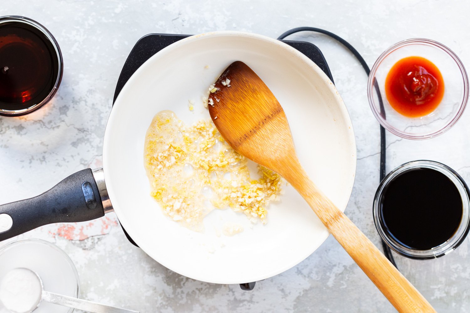 Garlic for the sauce for our Sticky Sesame Cauliflower