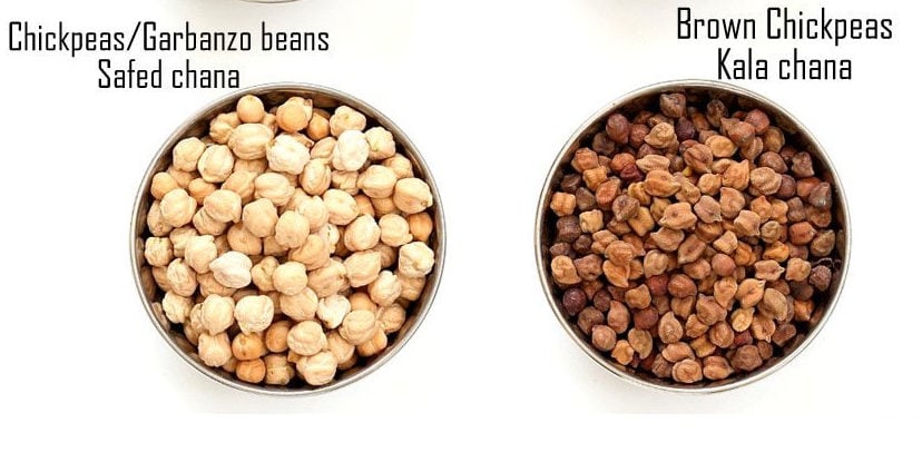 White Chickpeas and Brown Chickpeas