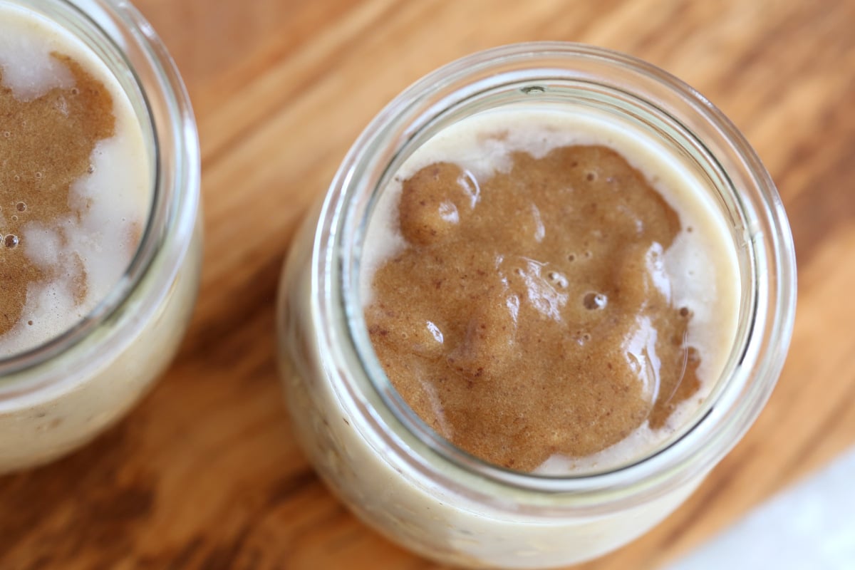 Ingredients for our Samoa Cookie Overnight Oats in Jars