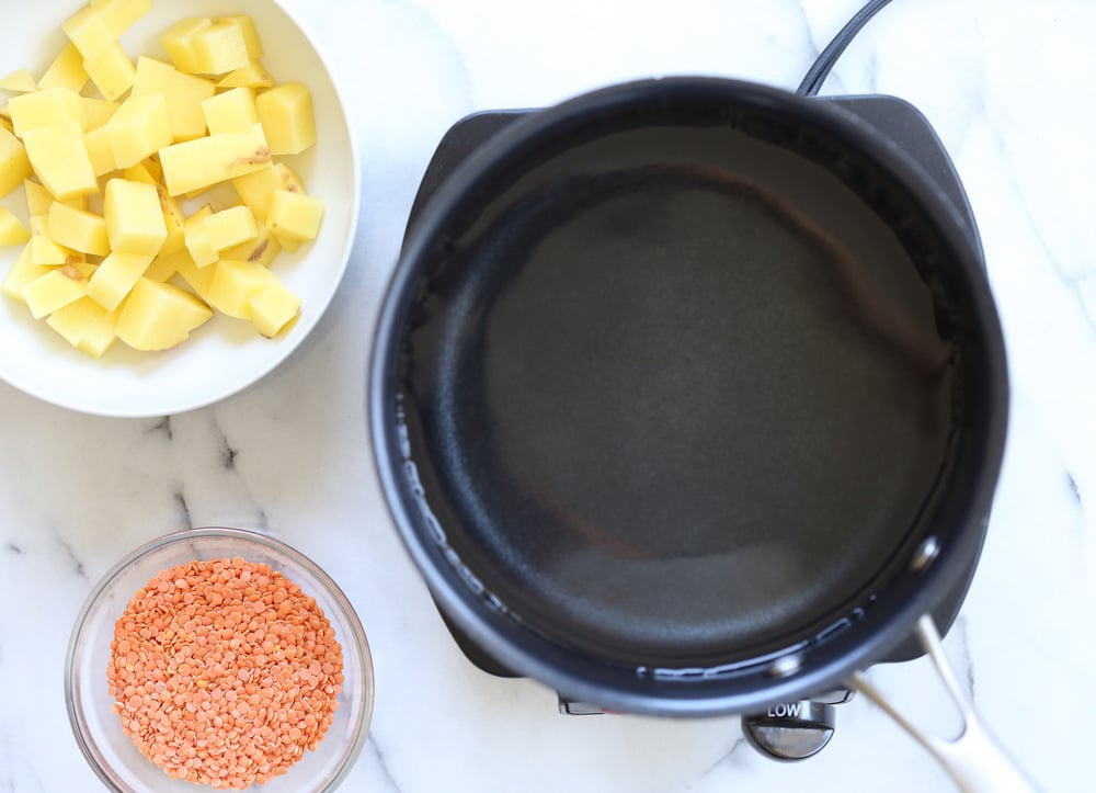 Ingredients for our Vegan Keema Madras in bowls