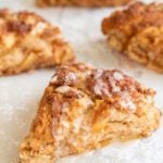 Vegan Apple Cinnamon Scones on white tile