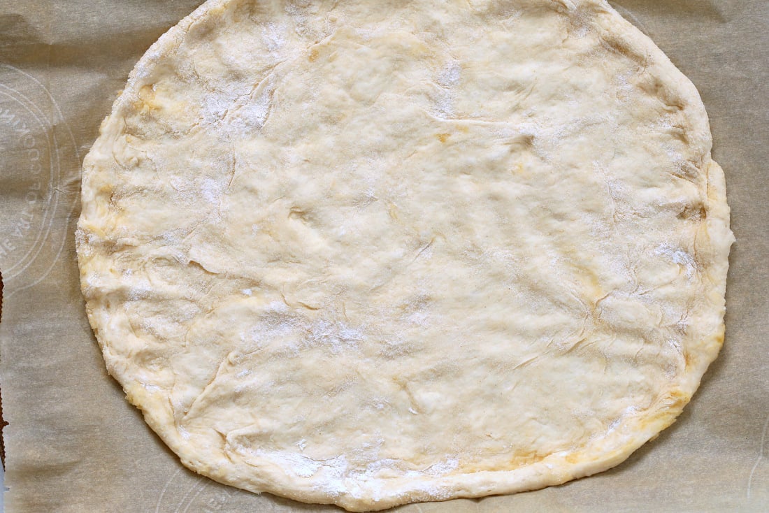 Easy Pizza Crust for our Vegan Margherita Pizza