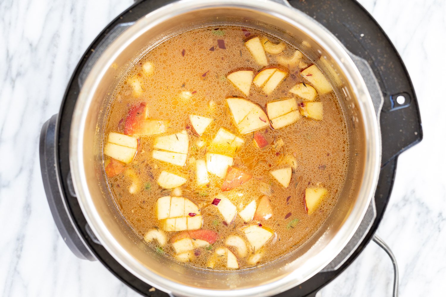 Ingredients for our Vegan Pumpkin soup in Instant Pot