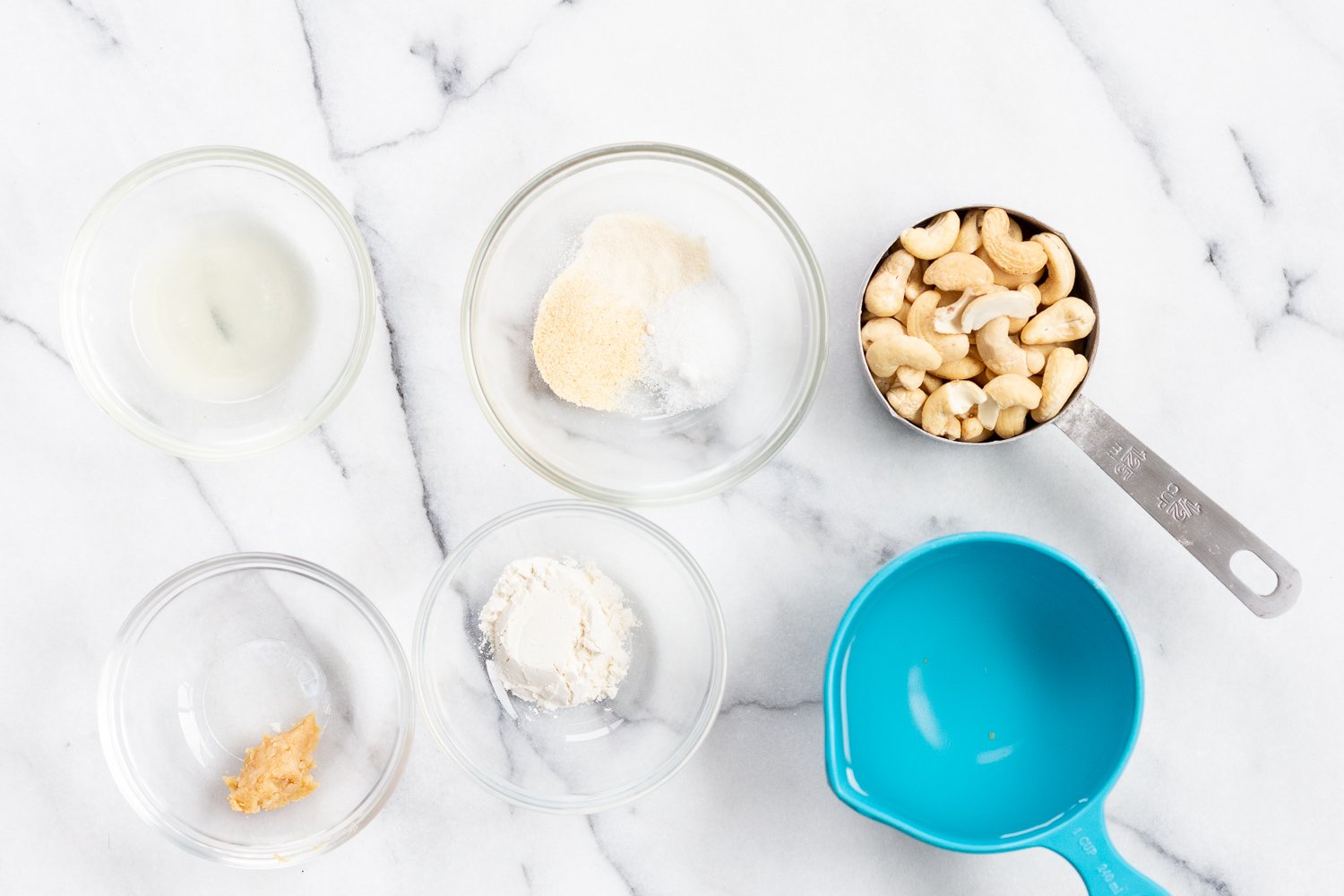 Ingredients for Vegan Mozzarella in Bowls
