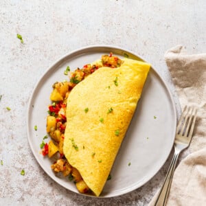 Vegan Omelet with Breakfast potatoes
