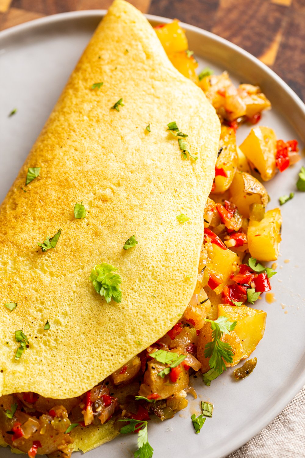 Vegan Omelet with Breakfast potatoes