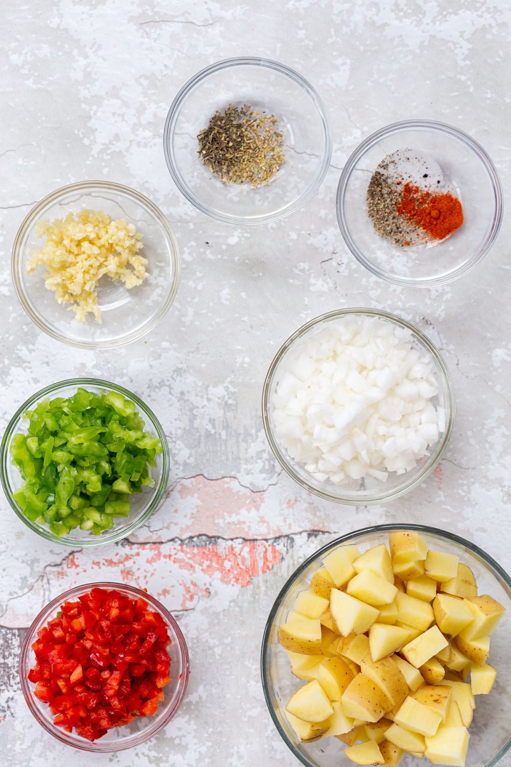 ingredients for making vegan breakfast potatoes