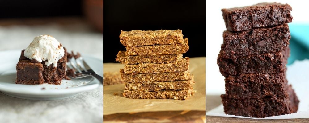 collage of vegan desserts perfect for making with kids at home during quarantine