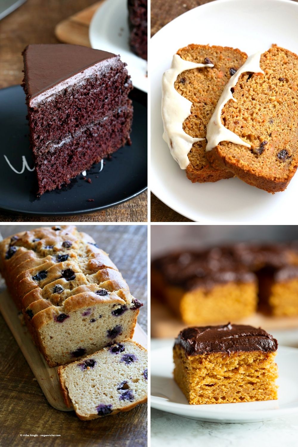 collage of eggless cakes