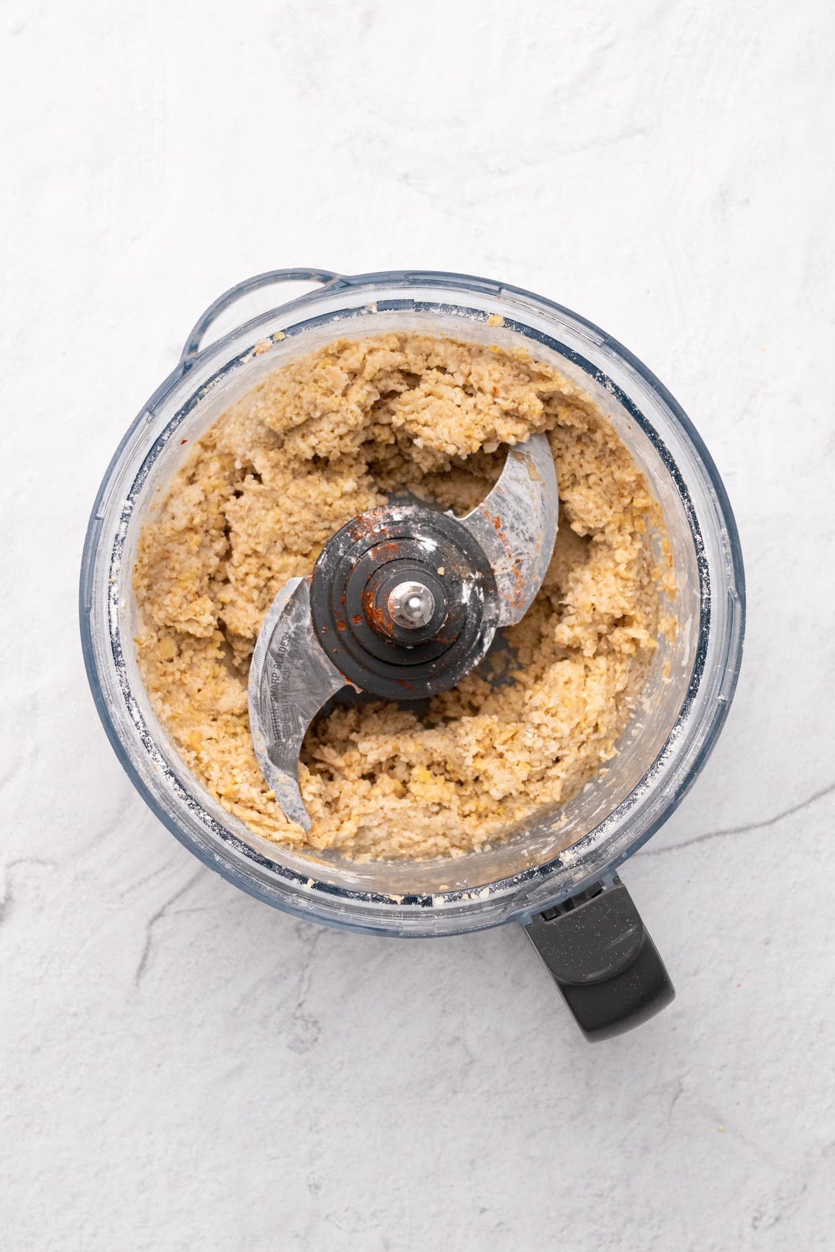 vegan malai kofta vegan kofta batter in a food processor