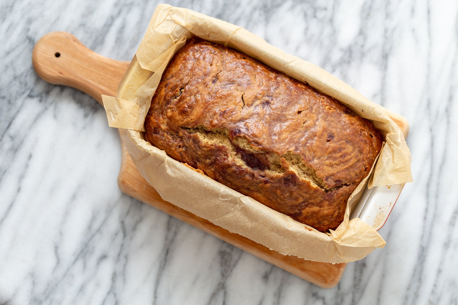 peanut butter and jelly cake  a freshly baked vegan peanut butter and jelly cake in a loaf pan