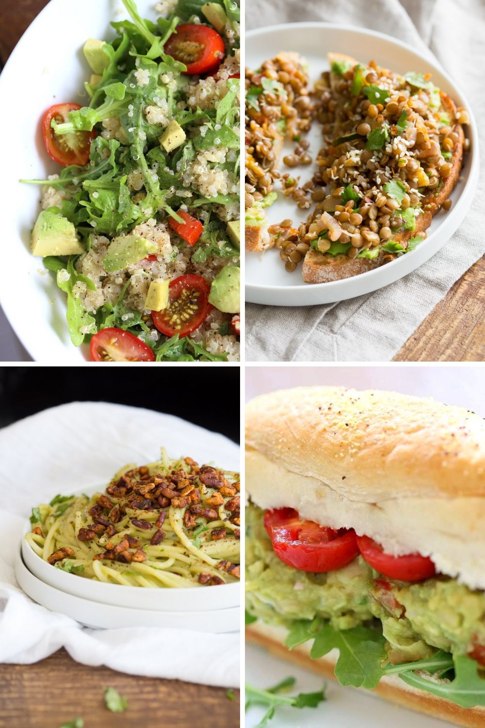 collage of avocado recipe ideas