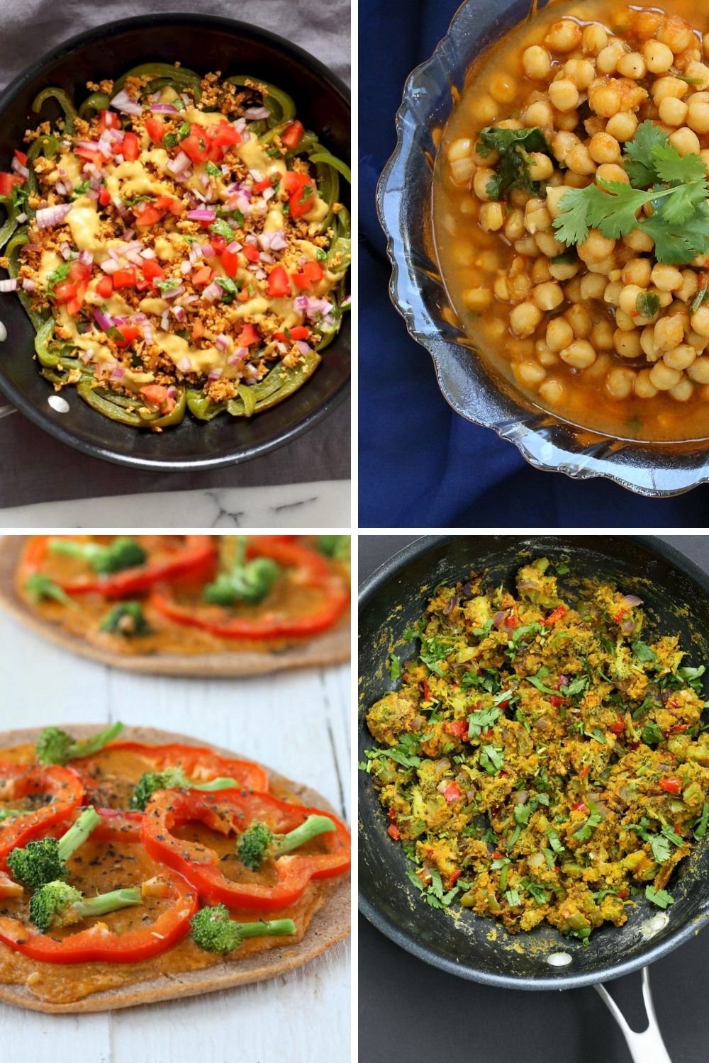 picture collage of bell pepper recipe ideas