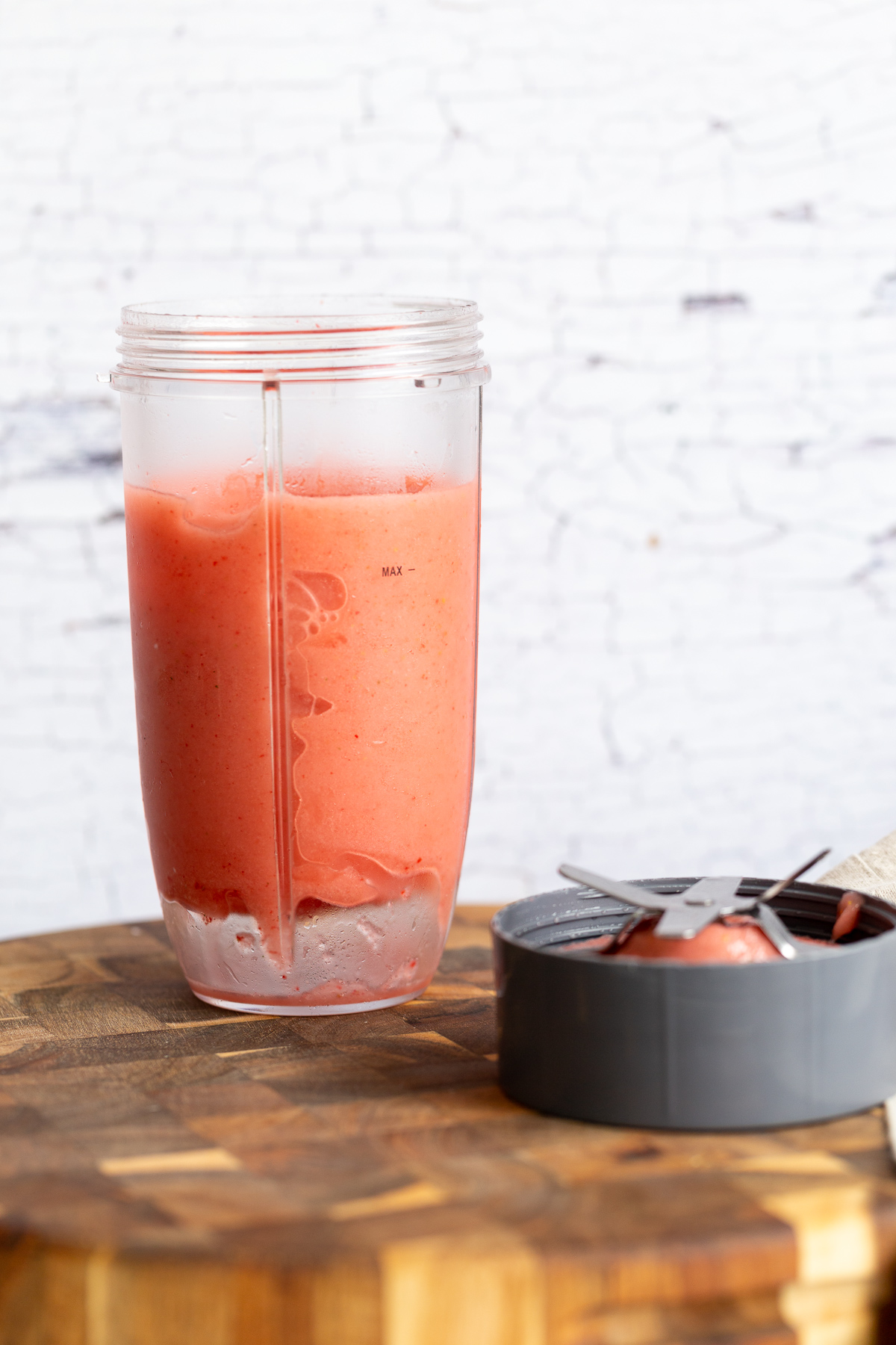 lemonade slushie frozen strawberry lemonade slushie in a blender