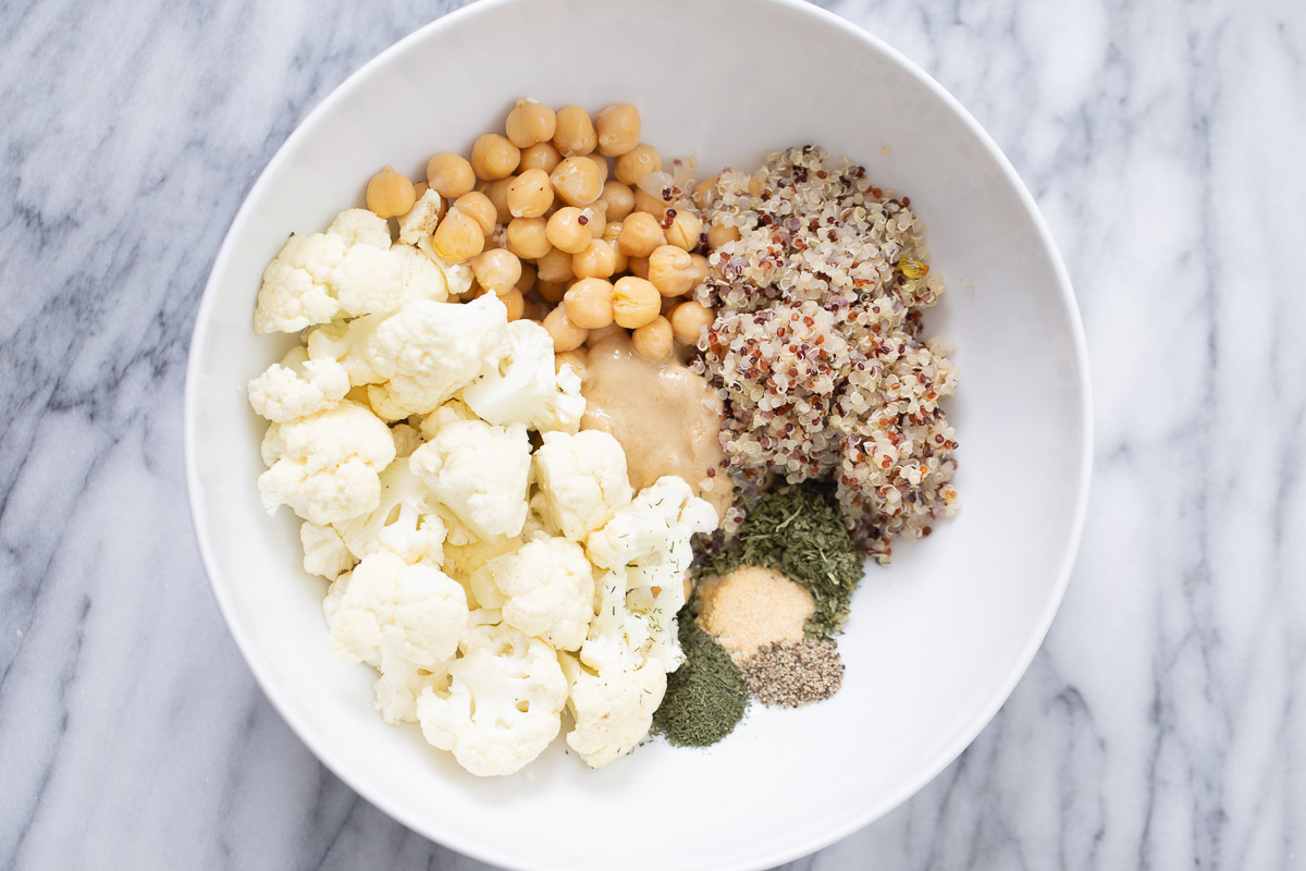 vegan croquettes  ingredients for vegan croquettes in a bowl