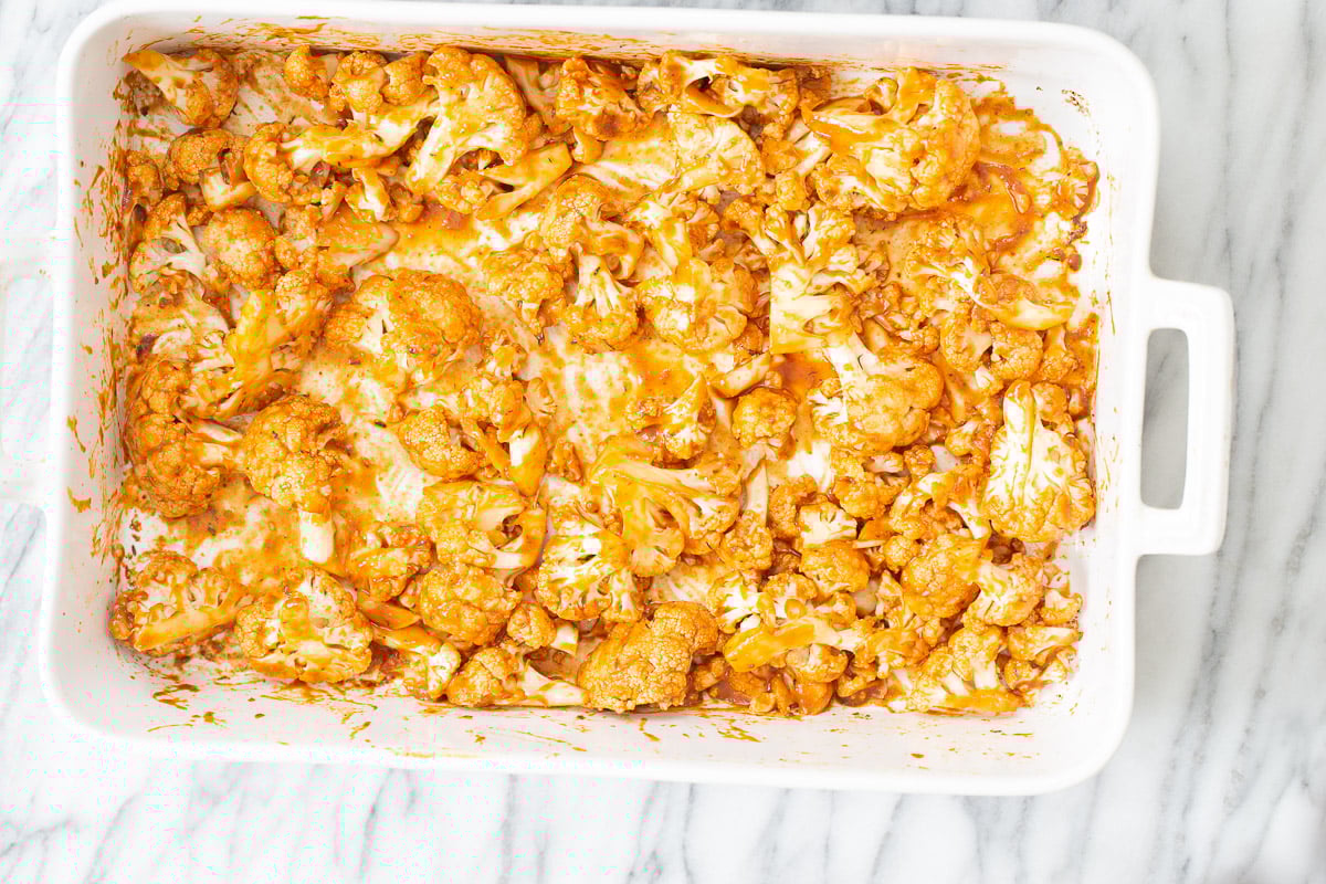 cauliflower salad oven roasted bbq spiced cauliflower drizzled with bbq sauce