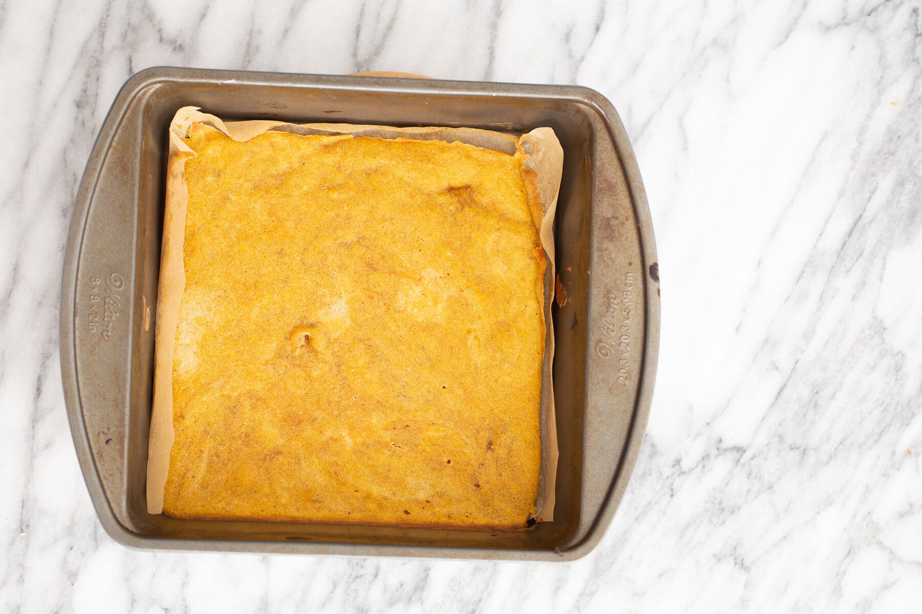 pumpkin pancakes baked on a small sheet pan