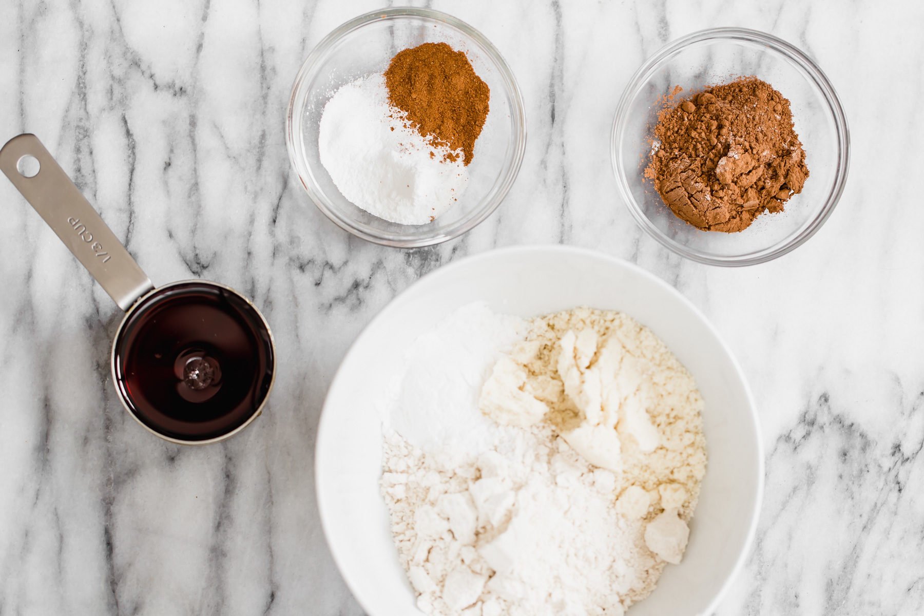 vegan snickerdoodles overhead shot of ingredients needed for making vegan snickerdoodle cookies