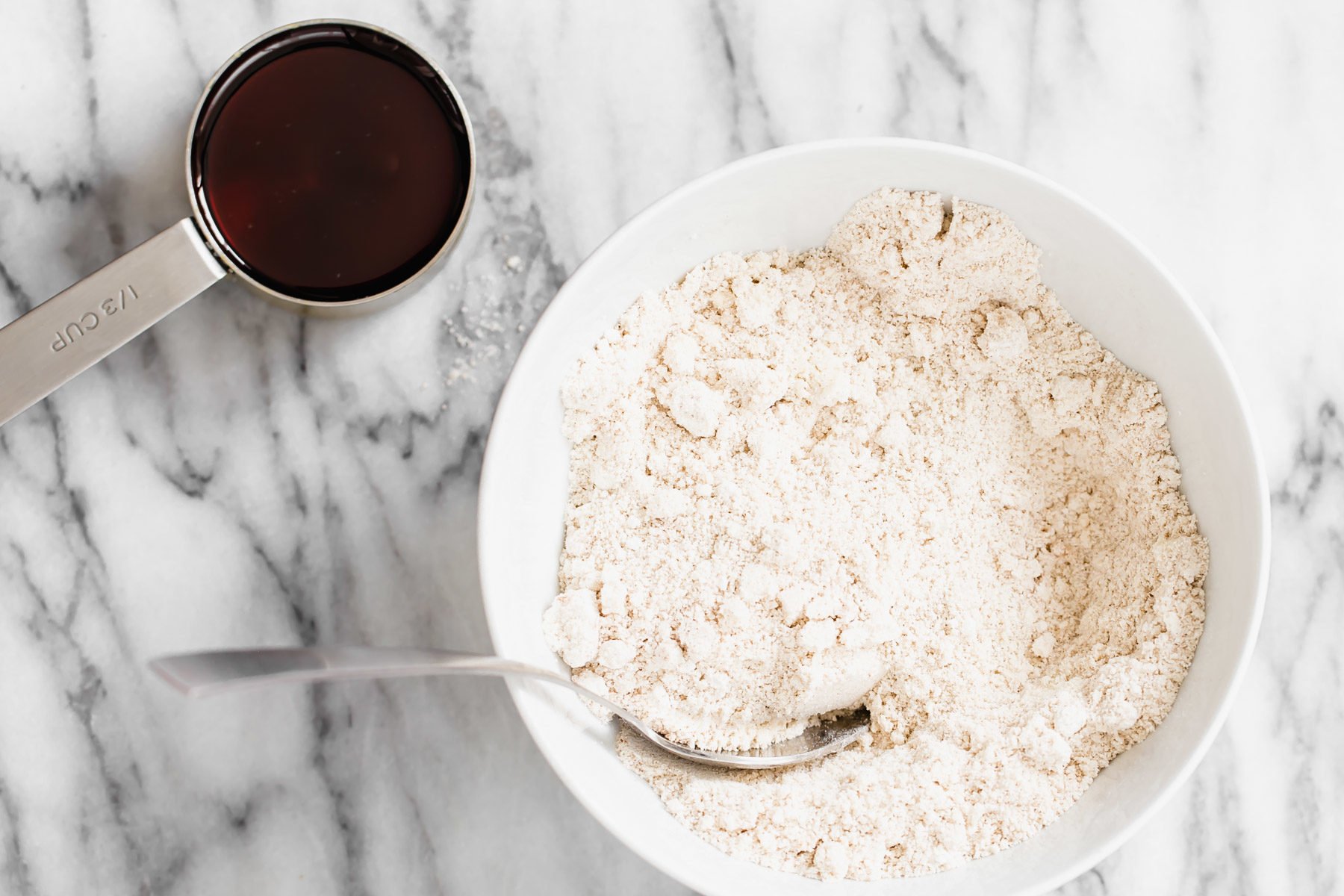 vegan snickerdoodles dry mix for vegan snickerdoodles in a mixing bowl