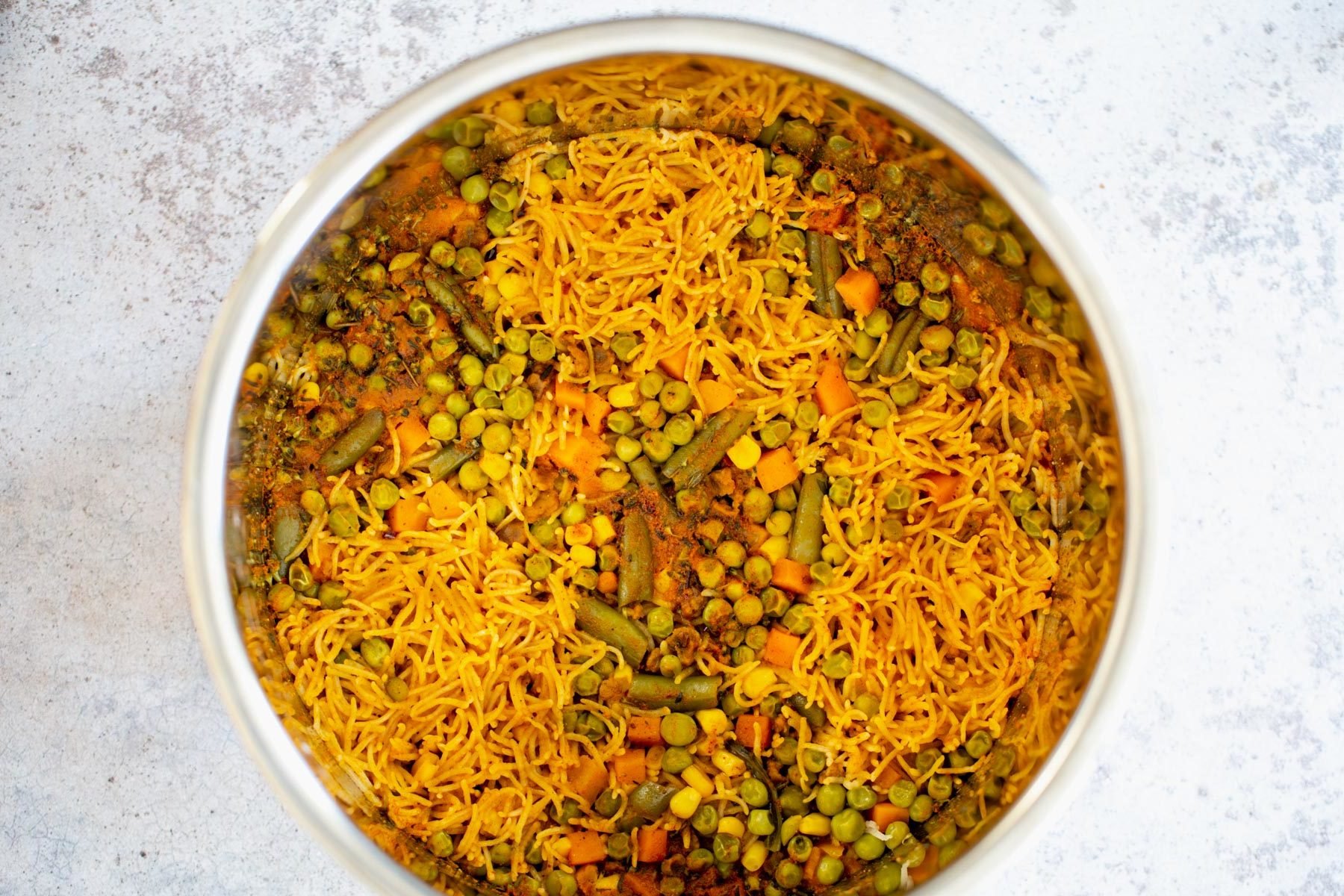Instant Pot Fried Rice  cooked instant pot fried rice after releasing pressure