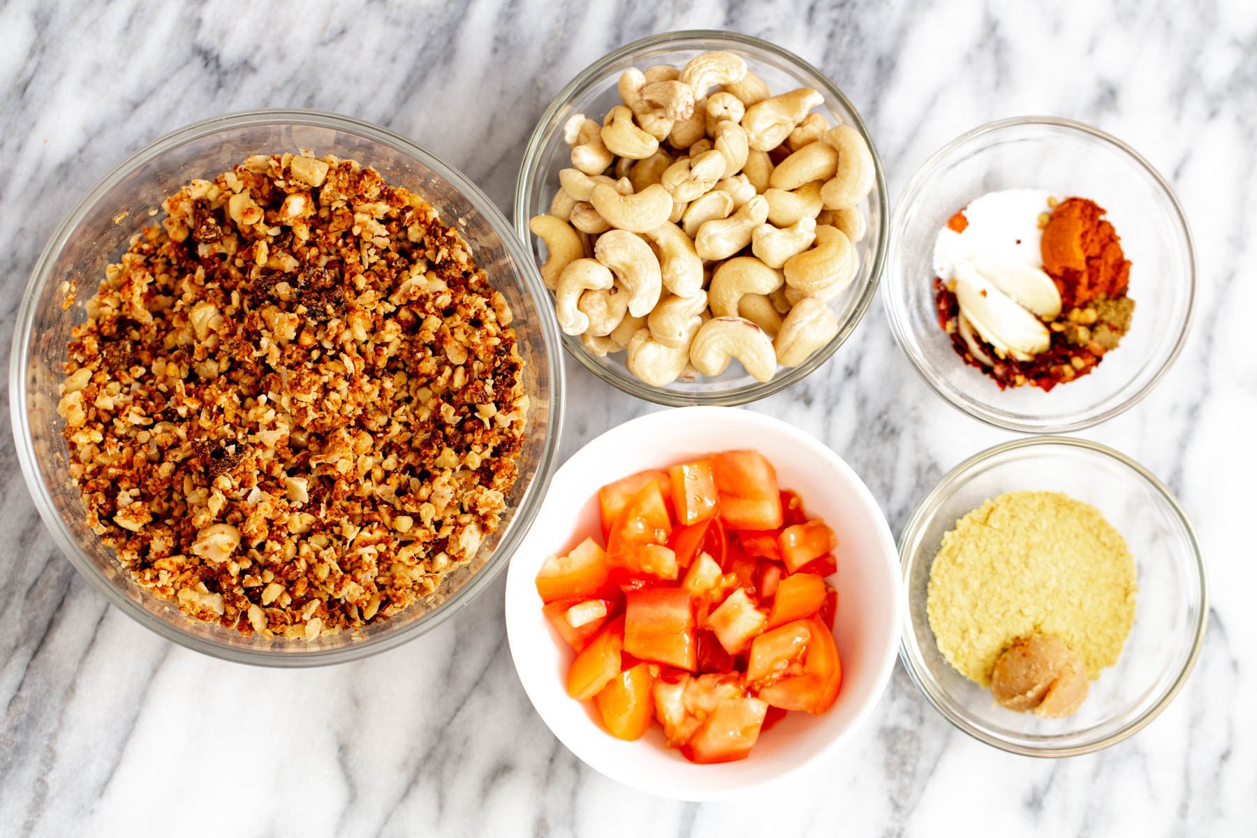 ingredients needed for making vegan walnut taco meat
