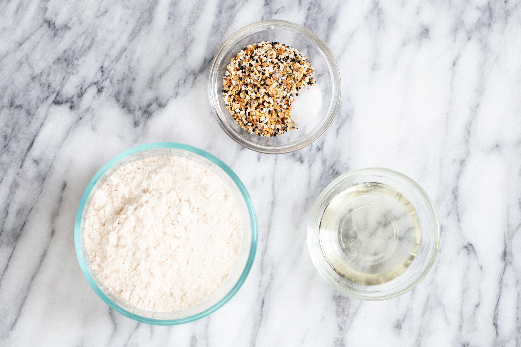 ingredients needed for making everything bagel crackers