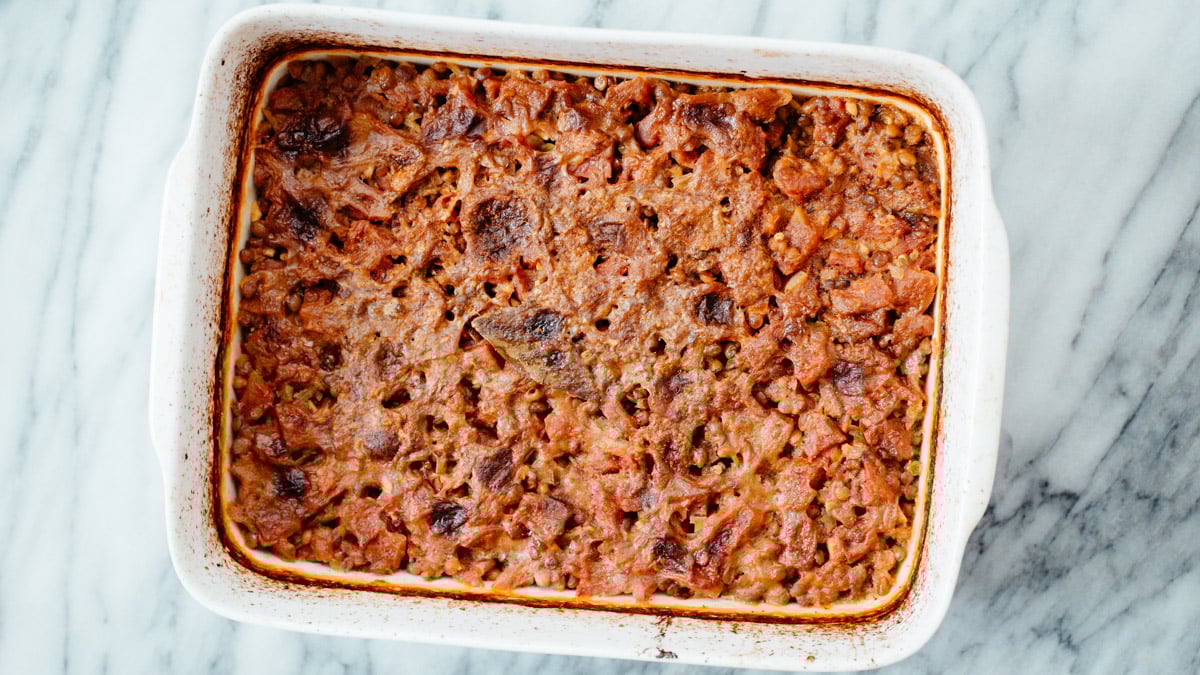 lentil casserole  vegan Indian Curry Lentil Casserole fresh out of the oven