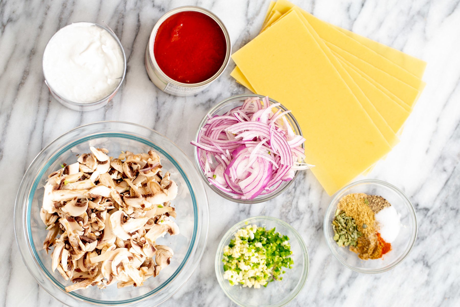 butter chicken lasagna ingredients needed for making vegan butter chicken lasagna