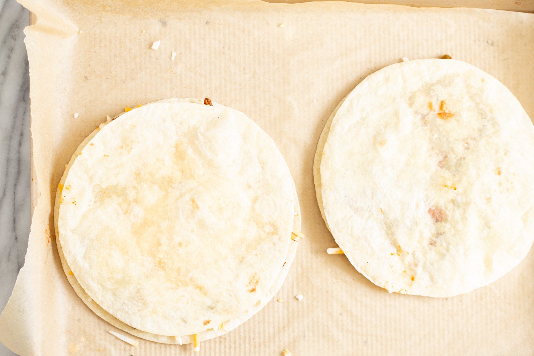 vegan tostadas  vegan mushroom bell pepper tostadillas ready to be baked