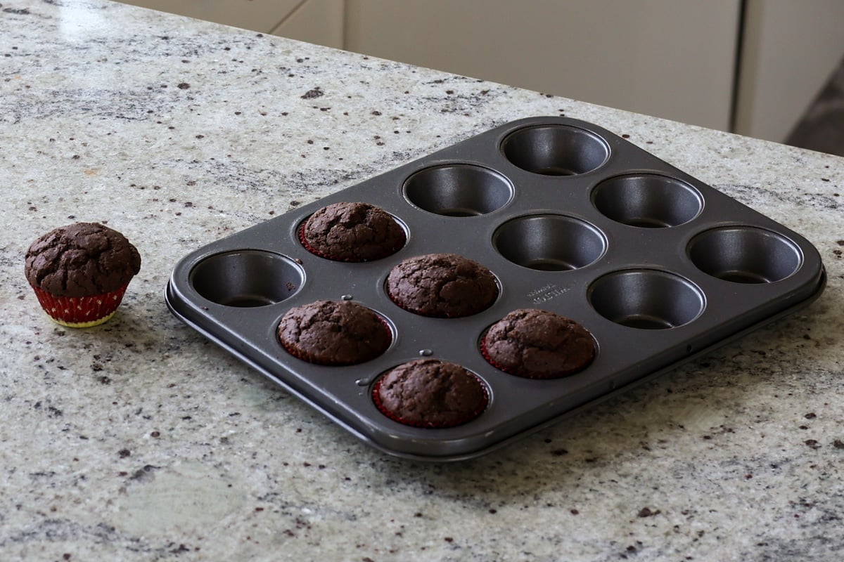 vegan gluten-free cupcakes, after baking