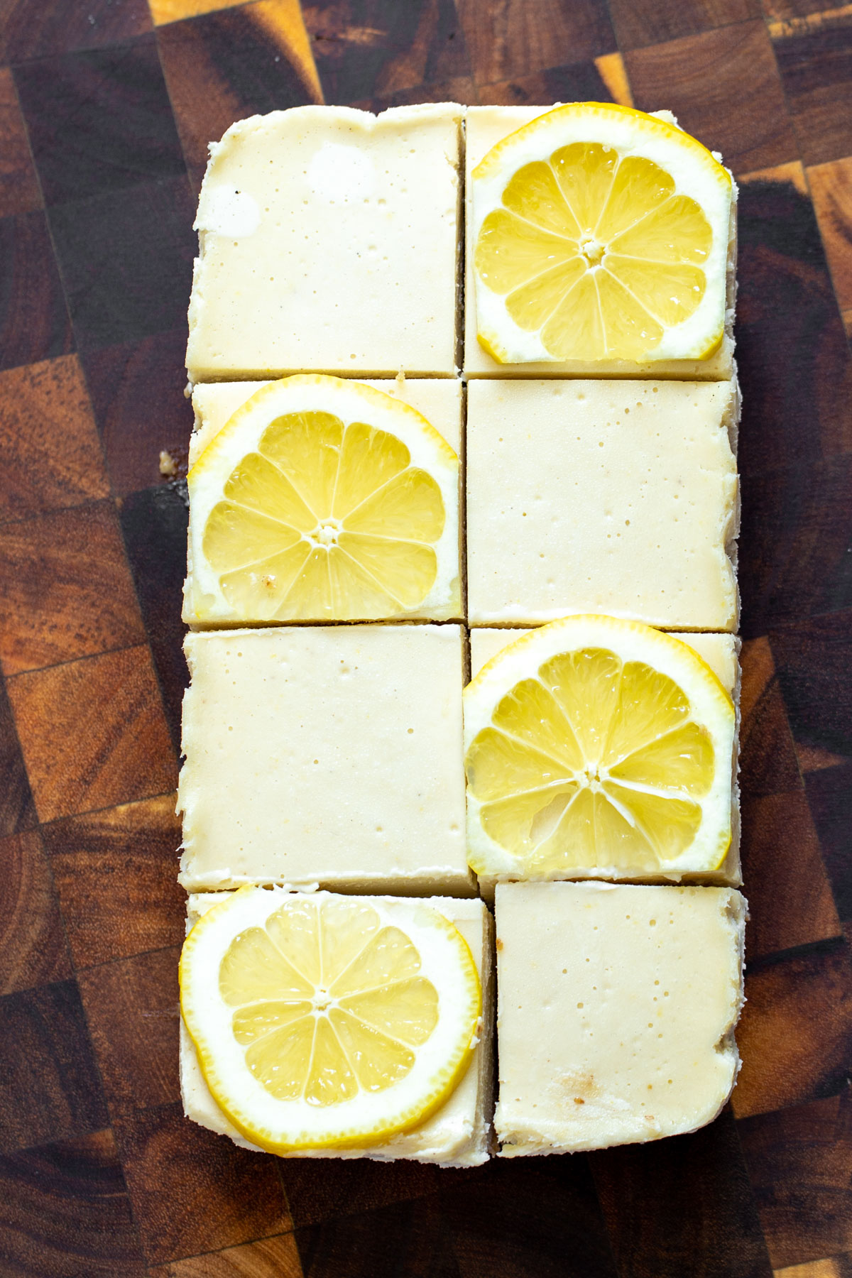 vegan lemon bars vegan lemon bars topped with fresh lemon slices