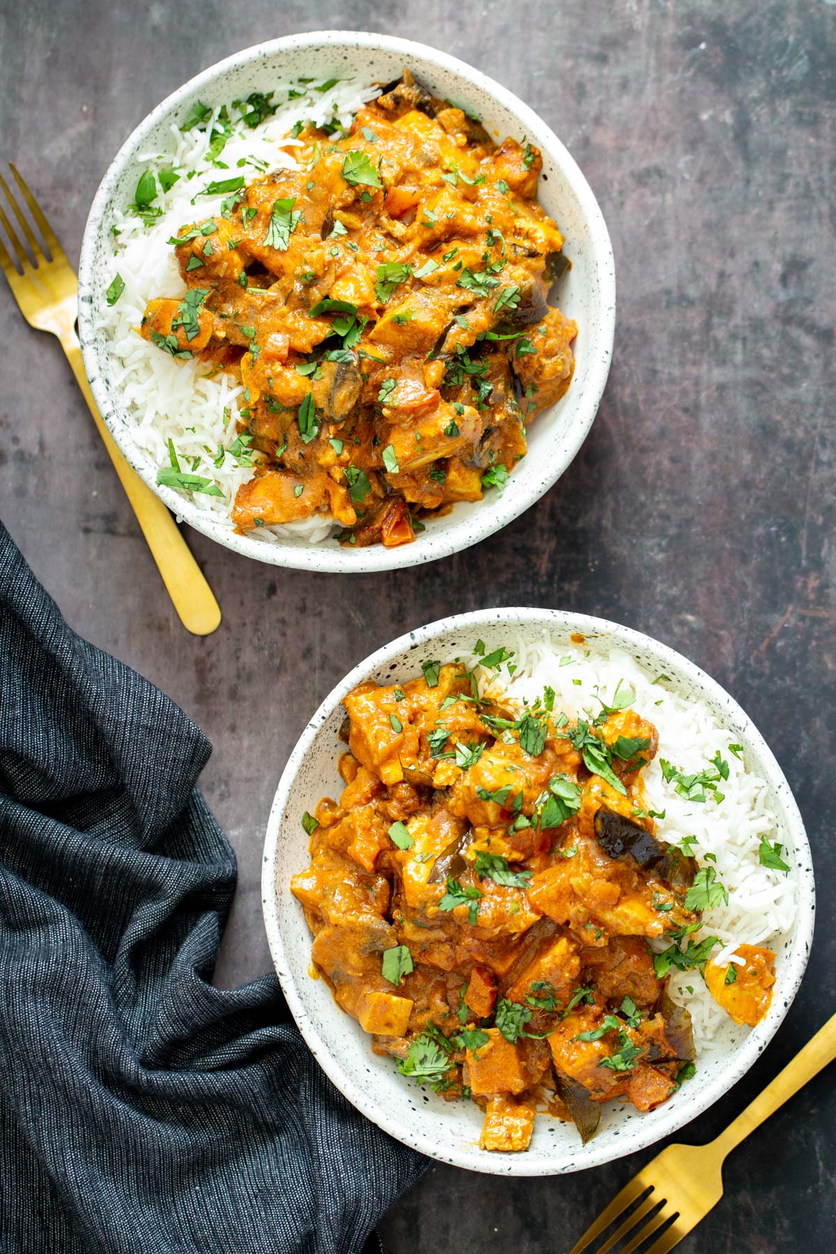 tofu casserole two servings of vegan tofu casserole served with rice