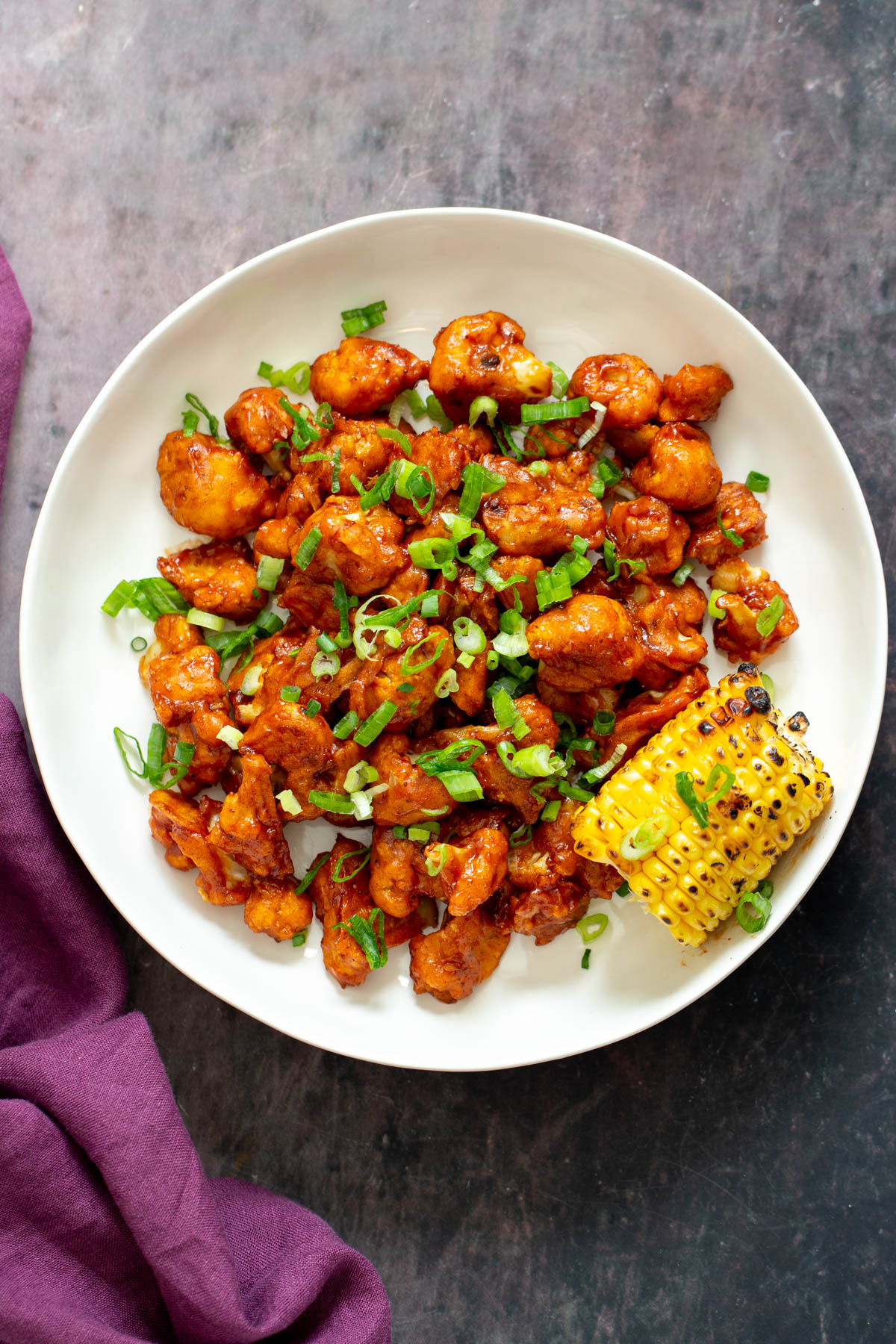 cauliflower wings  baked bbq cauliflower wings sprinkled with chopped green onion