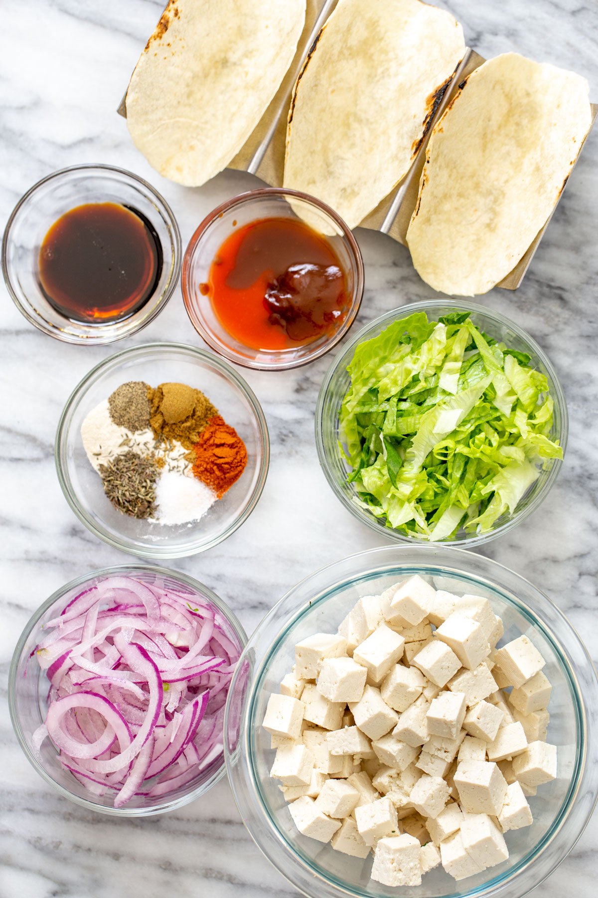 blackened tofu tacos ingredients needed for making vegan blackened tofu tacos